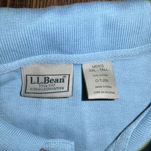 L.L. Bean Sky Blue Men's Polo XXL Tall